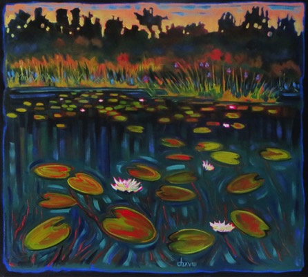 White Water Lilies with Water Iris
36 x 40 oil on canvas $3000 White Water Lilies with Water Iris
36 x 40 oil on canvas $3000